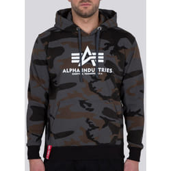 Alpha Industries Basic Camo Felpa, nero-multicolore, dimensione S per uomo