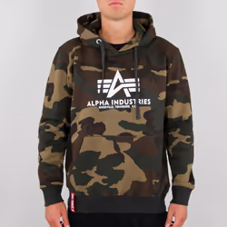Alpha Industries Basic Camo Felpa, multicolore, dimensione M per uomo
