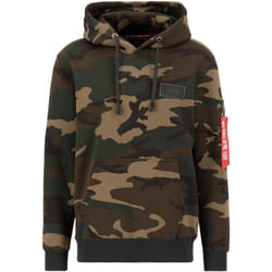 Alpha Industries Back Print Camo Felpa, multicolore, dimensione S per uomo