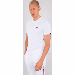 Alpha Industries Backprint Maglietta, bianco, dimensione L per uomo