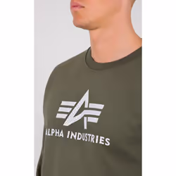 Alpha Industries 3D Logo Felpa, verde, dimensione M per uomo