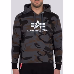 Alpha Industries Basic Camo Felpa, nero-multicolore, dimensione XS per uomo