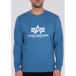 Alpha Industries Basic Felpa, blu, dimensione S per uomo