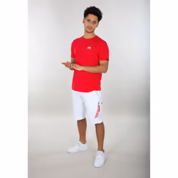 Alpha Industries Backprint Maglietta, bianco-rosso, dimensione M per uomo