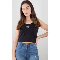 Alpha Industries Basic Crop SL Canottiera da donna, nero, dimensione XL per donne