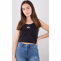 Alpha Industries Basic Crop SL Canottiera da donna, nero, dimensione XL per donne