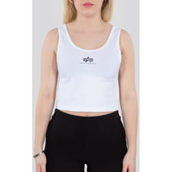 Alpha Industries Basic Crop SL Canottiera da donna, bianco, dimensione XL per donne