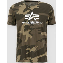 Alpha Industries Basic Camo Maglietta, verde, dimensione XS per uomo