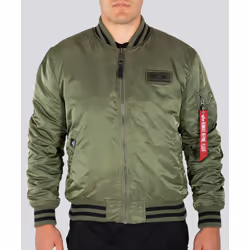 Alpha Industries Alpha College FN Giacca, verde, dimensione S per uomo