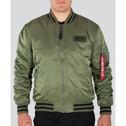 Alpha Industries Alpha College FN Giacca, verde, dimensione S per uomo