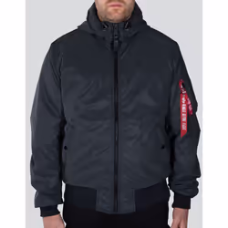 Alpha Industries MA-1 Hooded Reflective Giacca, nero, dimensione M per uomo