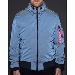 Alpha Industries MA-1 Hooded Reflective Giacca, nero, dimensione M per uomo