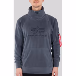 Alpha Industries Turtle-Neck Polar Fleece Pullover, grigio, dimensione L per uomo