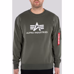 Alpha Industries 3D Logo II Pullover, verde, dimensione S per uomo