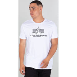 Alpha Industries Basic Embroidery Maglietta, bianco, dimensione L per uomo