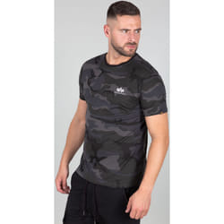 Alpha Industries Backprint Camo Maglietta, multicolore, dimensione M per uomo