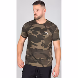 Alpha Industries Backprint Camo Maglietta, multicolore, dimensione S per uomo