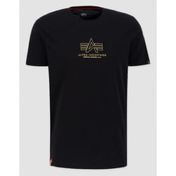 Alpha Industries Basic T ML Foil Print Maglietta, nero, dimensione XS per uomo
