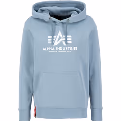 Alpha Industries Basic Felpa con cappuccio, grigio-blu, dimensione S per uomo