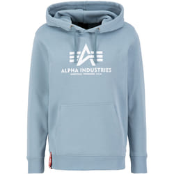 Alpha Industries Basic Felpa con cappuccio, grigio-blu, dimensione S per uomo