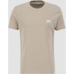 Alpha Industries Basic T Small Logo T-shirt, beige, dimensione S per uomo