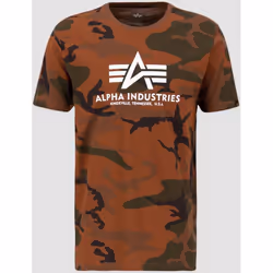 Alpha Industries Basic Camo Maglietta, marrone, dimensione L per uomo