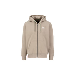 Alpha Industries Basic Felpa con cappuccio con zip, beige, dimensione S per uomo