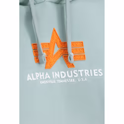 Alpha Industries Basic Rubber Felpa, verde, dimensione S per uomo