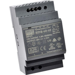 Mean Well - HDR-60-24 Alimentatore per guida din 24 v/dc 2.5 a 60 w Num. uscite:1 x Contenuto 1 pz.
