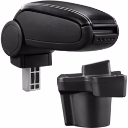 Bracciolo console centrale per: Mazda 2 (tipo DJ, da 2014) Materiale: Similpelle Colore: nero con cucitura bianca - bracciolo ...