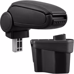Bracciolo console centrale per: Kia Rio 3. generazione (tipo UB, da 2011) Materiale: Similpelle Colore: nero con cuciture ner ...