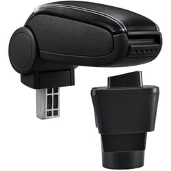 Pro.tec - Bracciolo - con mensola - imbottito - nero con cuciture biance similpelle