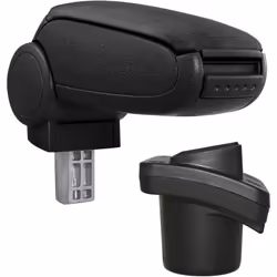 Bracciolo adatto per: Citroen C2 (tempo di produzione 2003–2009) Materiale: Tessuto Colore: Nero con cuciture nere - Appoggia ...
