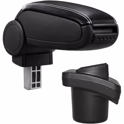 Bracciolo adatto per: Citroen C2 (tempo di produzione 2003–2009) Materiale: Similpelle Colore: Nero con cuciture biance - App ...