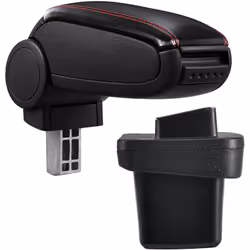 Bracciolo adatto per: Volkswagen Golf 7 Materiale: Similpelle Colore: Nero, con cuciture rosse - Appoggia braccio imbotito -  ...
