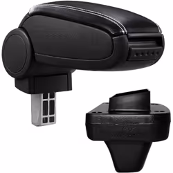 Bracciolo centrale Adatto per Opel Astra K Materiale: Similpelle Colore: nero con cuciture bianche - Bracciolo imbottito, sco ...