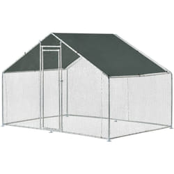 Gabbia per Pollame con Tettuccio e Recinzione Rete Metallica 3x2x2 m Pro.tec