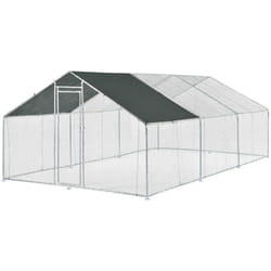 Gabbia per Pollame con Tettuccio e Recinzione Rete Metallica 3x6x2 m Pro.tec