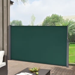 Paravento Estraibile Mulhacén Schermo Solare Verticale Barriera Privacy 160x300 cm Verde Scuro Pro.tec