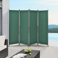 Pro.tec - Paravento / Separè per Uso Esterno / Interno - 215 x 170 cm (LxA) - Divisorio a 4 Pannelli per Giardino/Terrazza Struttura Pieghevole in