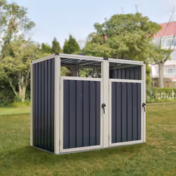 Copribidone da giardino L'intelaiatura di acciaio permette di nascondere i bidoni della spazzatura in modo discreto. La strut ...