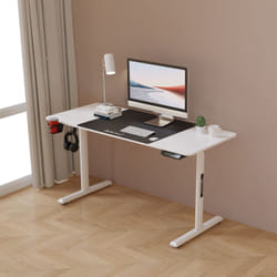Scrivania 'Hayward' Regolabile in Altezza con Sollevamento Elettrico - Bianco Pro.tec
