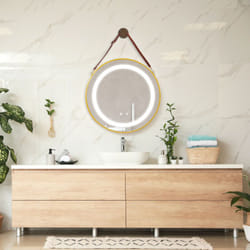 Pro.tec - Specchio led da Parete Picerno Ø60 cm Cornice Dorata