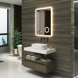 Specchio led da Parete Racale Multifunzionale Cornice Bianca 60 x 80 cm Pro.tec