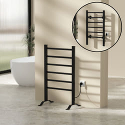 Scaldasalviette Elettrico Savitaipale da Terra o da Parete 85 x 55 cm 100 w Nero Pro.tec