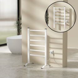 Scaldasalviette Elettrico Savitaipale da Terra o da Parete 85 x 55 cm 100 w Bianco Pro.tec