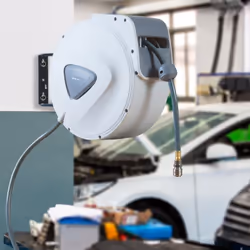 Avvolgitubo automatico ad aria compressa Nell'ambito di spazi di lavoro dinamici, l'efficienza e l'organizzazione sono elemen ...