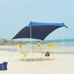Pro.tec - Telo Parasole a Vela Bernheze con 2 Pali 200x200x170 cm Blu