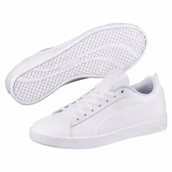PUMA Smash v2 Leather, Femmina, Adulto, Sneaker alla moda, Bianco, Monocromatico, Chiusura con lacci
