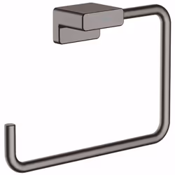Porta asciugamani quadrato materiale: metallo dimensioni: 189 x 120 x 41 mm finitura nera cromata spazzolata installazione a  ...